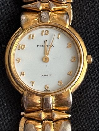 Reloj Festina Chapado en Oro Mujer Vintage