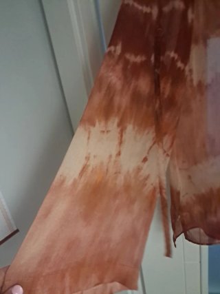 Camisa Mango Tie-Dye Naranja y Marrón