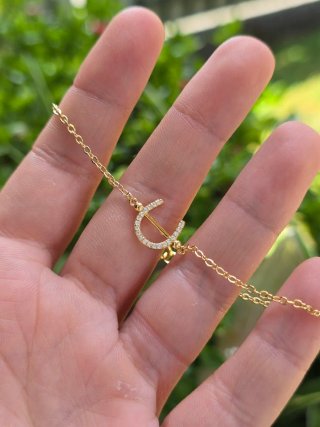 Bracciale portafortuna con diamanti moissanite