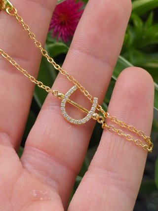 Bracciale portafortuna con diamanti moissanite