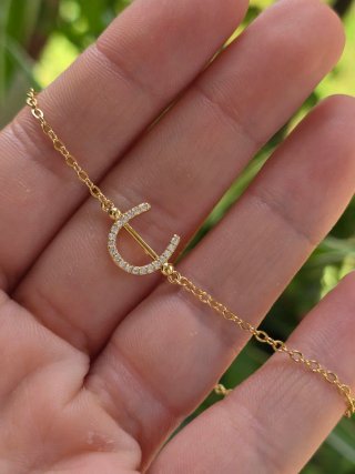Bracciale portafortuna con diamanti moissanite