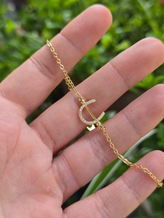 Bracciale portafortuna con diamanti moissanite
