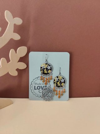Pendientes artesanales florales