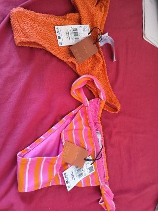 Braguita bikini MNG naranja y rosa 9 € cada una