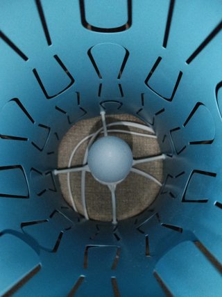 Lámpara de mesa azul