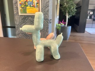 Cerámica estilo Koons Perro Balloon