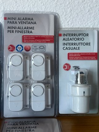 Lote 7 alarmas puerta/ventana + interruptor
