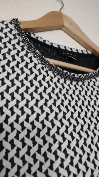Vestido Cortefiel pedrería Talla L