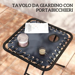 Set 2 Sedie Sdraio Gravità Zero Pieghevoli Grigio