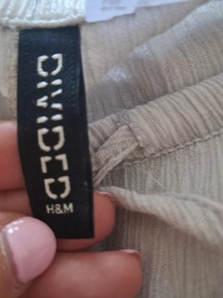 Conjunto H&M Top y Pantalón Beige Talla M