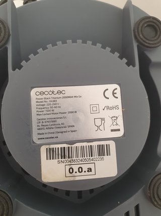 Batidora Cecotec Power Black Titanium 2000MAX Mix