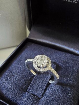 Anillo Oro 18k Diamante Natural