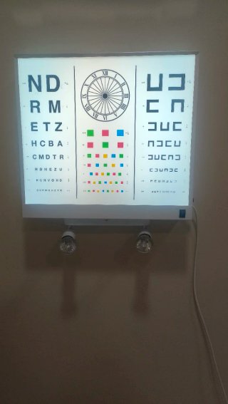 Optotipo Retroiluminado Oftalmología