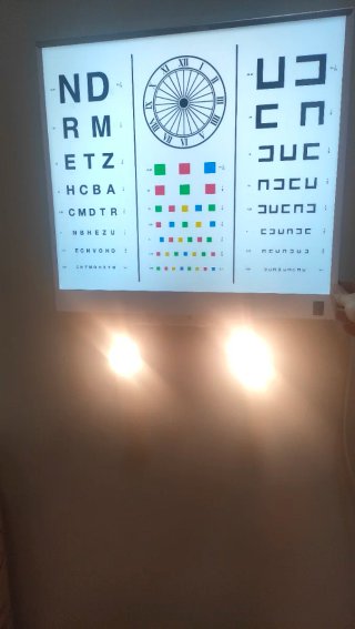 Optotipo Retroiluminado Oftalmología