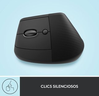 Ratón vertical Logitech Lift para zurdos (gris)