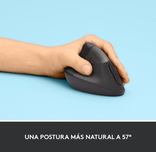 Ratón vertical Logitech Lift para zurdos (gris)