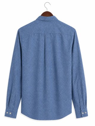 Camisa Pull&Bear Celeste Slim Manga Larga
