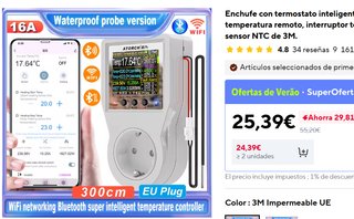 Enchufe Inteligente WiFi Tuya 16A