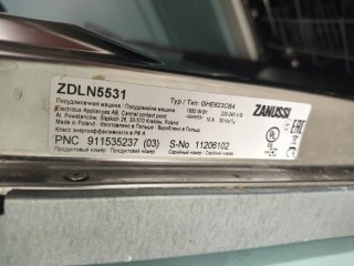 Lavavajillas Zanussi integrable