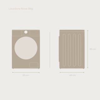 Lavadora Evvo Nova 8kg Blanca 60cm