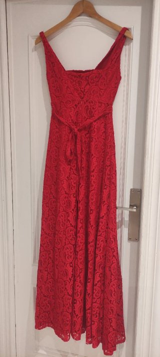 Vestido Fiesta Rojo Largo