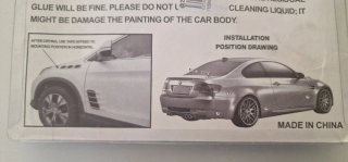 Prese aria effetto carbonio per auto