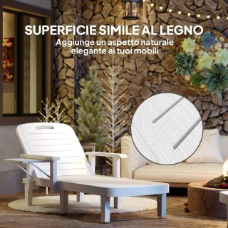 Set 2 Sdraio da Giardino Regolabili con Tavolino