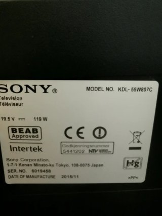 Televisión Sony Bravia 55 pulgadas