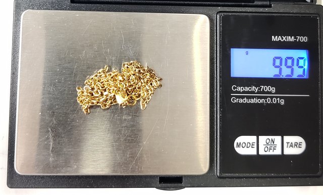 Pulsera de oro de 18k. Peso: 9.99gr