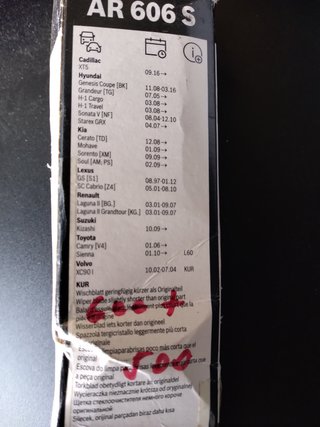 2 Escobillas Bosch AR606S, Laguna, , XC90, Sorento