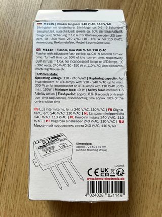 Módulo intermitente lento Kemo Electronic M114N