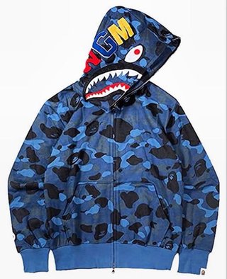Sudadera BAPE Camuflaje Azul y Negra