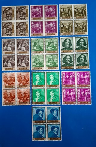 Lote Sellos España Bloques Cuatro Años 50