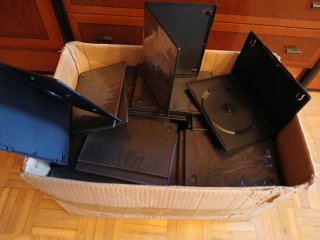 Cajas vacías para DVDs