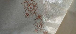 Lenzuolo matrimoniale lino panna con pizzo
