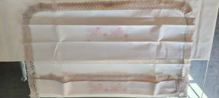 Lenzuolo matrimoniale lino panna con pizzo