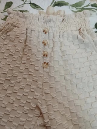 Pantalones pescador beige talla M