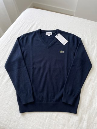 Jersey Lacoste Azul Marino V-Neck vintage