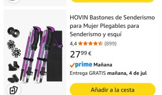 Bastones de Senderismo Plegables Mujer
