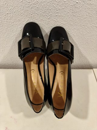 Zapatos Vinceza Tacón Bloque Hebilla
