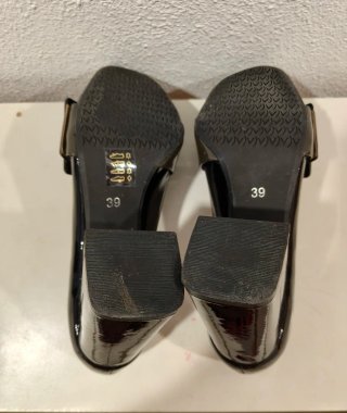 Zapatos Vinceza Tacón Bloque Hebilla
