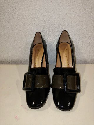 Zapatos Vinceza Tacón Bloque Hebilla