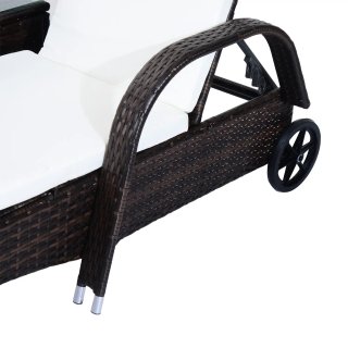 Set da Giardino con 2 Sedie a Sdraio Reclinabile