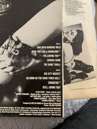 Vinilo Scorpions Love At First Sting