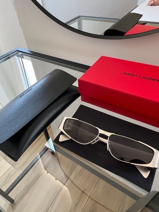 Occhiali da sole Saint Laurent Argento/Nero