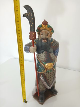 Statua Ceramica Cinese Guan Yu 40cm