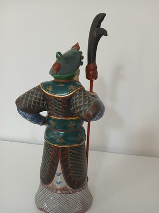Statua Ceramica Cinese Guan Yu 40cm