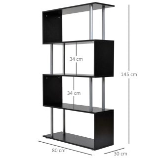 Estantería/Librería  negra y plateada 40 euros