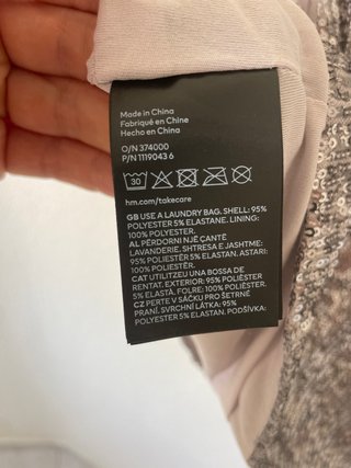 Top con paillettes H&M grigio taglia S