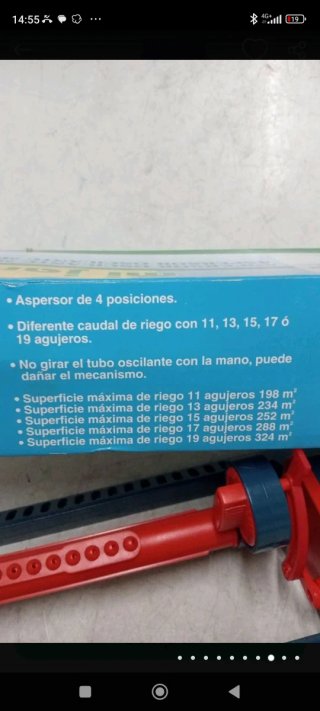Aspersor de riego nuevo